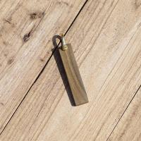 敬平[免费刻字]实木钥匙挂件汽车钥匙扣牌创意定制刻字情侣钥匙链 绿檀木