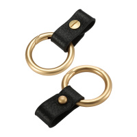 敬平2020新款创意简约金属钥匙扣高端大气汽车皮腰挂扣链个性礼品 土豪金[圆形扣]单个车用钥匙扣汽车钥匙扣