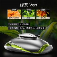 敬平车载香水座式汽车用香薰淡香车内香氛车上摆件男女士 清新绿茶-银色合金[礼盒装]送6种味道试闻装挂摆件