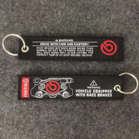 敬平JDM改装钥匙绳刺绣挂绳饰件 改装汽车钥匙扣挂件SPOON BREMBO