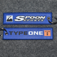 敬平JDM改装钥匙绳刺绣挂绳饰件 改装汽车钥匙扣挂件SPOON spoon+type