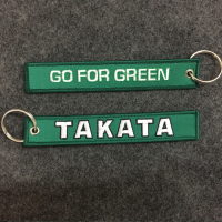 敬平JDM改装钥匙绳刺绣挂绳饰件 改装汽车钥匙扣挂件SPOON TAKATA