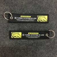 敬平JDM改装钥匙绳刺绣挂绳饰件 改装汽车钥匙扣挂件SPOON 涡轮增压