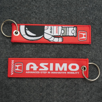 敬平JDM改装钥匙绳刺绣挂绳饰件 改装汽车钥匙扣挂件SPOON ASIMO