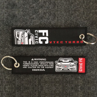 敬平JDM改装钥匙绳刺绣挂绳饰件 改装汽车钥匙扣挂件SPOON FC