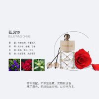 车载香水挂件汽车香水悬挂式持久淡香薰精油吊坠车内用装饰品摆件 蓝风铃(送1瓶补充液)清淡香适合女生