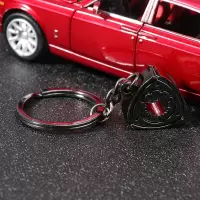 敬平马自达转子发动机钥匙扣环圈金属汽车用引擎钥匙链男个性创意挂件 小枪黑款车用钥匙扣汽车钥匙扣
