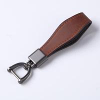 奔驰奥迪宝马大众真皮扣汽车钥匙扣电话号码牌防丢失定制刻字挂件 复古棕