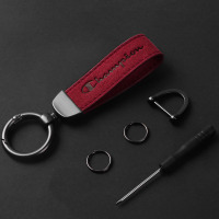 敬平汽车钥匙扣挂件男女创意个性潮锁匙扣车用马蹄扣车钥匙链挂绳防丢 冠jun红