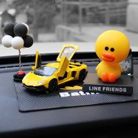 汽车摆件抖音同款创意车内饰品个性高档男车载香水合金车模型装饰 莎莉鸡-黄兰博组合