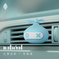 敬平懵星人车载香水香薰空调出风口可爱车内饰品摆件汽车装饰用品大全 懵星人[呆萌蓝]配送3片香膏 平挂摆件
