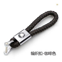 敬平适用于奔驰钥匙扣皮C200L E级S级GLAGLC GLE汽车用钥匙扣链男女 奔驰编织扣[咖汽车钥匙扣