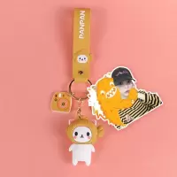 敬平情侣diy照片定制钥匙扣链一对可爱个性创意定做头像汽车摆件挂件 单人304+鲷鱼烧白熊钥匙扣汽车钥匙扣