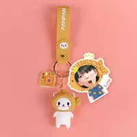 敬平情侣diy照片定制钥匙扣链一对可爱个性创意定做头像汽车摆件挂件 单人268+鲷鱼烧白熊钥匙扣汽车钥匙扣