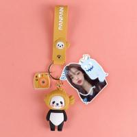 敬平情侣diy照片定制钥匙扣链一对可爱个性创意定做头像汽车摆件挂件 单人306+鲷鱼烧熊猫钥匙扣汽车钥匙扣
