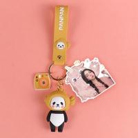 敬平情侣diy照片定制钥匙扣链一对可爱个性创意定做头像汽车摆件挂件 单人301+鲷鱼烧熊猫钥匙扣汽车钥匙扣