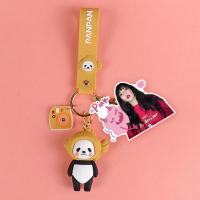 敬平情侣diy照片定制钥匙扣链一对可爱个性创意定做头像汽车摆件挂件 单人307+鲷鱼烧熊猫钥匙扣汽车钥匙扣
