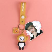 敬平情侣diy照片定制钥匙扣链一对可爱个性创意定做头像汽车摆件挂件 单人308+鲷鱼烧熊猫钥匙扣汽车钥匙扣