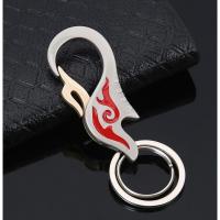 敬平丹麦MENU黑钛 奥迪大众创意汽车钥匙圈钥匙链 情侣款 珍珠镍红色火焰钥匙扣车用钥匙扣汽车钥匙扣
