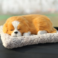 敬平活性炭竹炭包汽车用车内饰品摆件除异味除甲醛装饰车载用品 大号黄金犬-毛绒垫子挂摆件