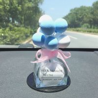 敬平车内饰品摆件个性创意网红可爱气球汽车用品小车上装饰车载香水女 蓝白气球摆件 平挂摆件