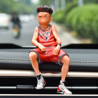 敬平灌篮高手汽车摆件创意樱木花道动漫手办中控台车载车内装饰品 红衣宫城良田 赠椅子+无痕胶 平挂摆件