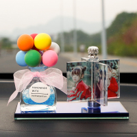 敬平汽车摆件照片定制车内饰品女车载香水晶装饰创意个性摇头公仔 告白气球+香水底座 平挂摆件
