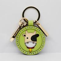 奔驰宝马奥迪保时捷大众别克本田速腾手工汽车用钥匙扣包定制 奶牛浅绿色