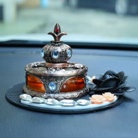 敬平汽车上香水车载座式用品车内香气车用饰品摆件淡香装饰男 桔色-古龙味送防滑垫[默认图片款/其他款可联挂摆件