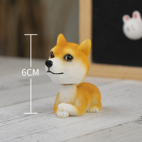 敬平创意汽车摆件可爱摇头狗狗车内饰品车上车载装饰用品哈士奇 小柴犬 平挂摆件