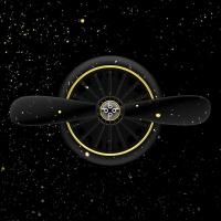 敬平空军二号车载香水汽车空调出风口风扇旋转装饰车内饰品摆件三一号 空军二号星辰-黄金版[送5个海洋味香片] 平挂摆件