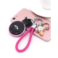 适用于迷你宝马mini cooper钥匙扣 挂件环汽车圈装饰链内饰女改装 玫瑰金+小猴戒指粉绳