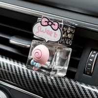 敬平汽车内饰出风口香薰夹车载创意车内香水空调卡通装饰品可爱摆件女 sweet+棒棒糖[送一瓶香精] 平挂摆件