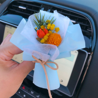 敬平创意车载香水手工干花束汽车内饰空调出风口香薰夹装饰用品摆件女 小确幸 平挂摆件