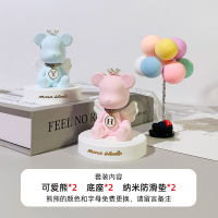 敬平创意车内饰品摆件车载香水网红可爱男女车上个性漂亮汽车装饰 一对可爱天使熊(备注颜色+字母) 平挂摆件