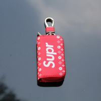 敬平套男个性创意潮牌车载礼品车用装饰女通用钥匙扣钥匙包 四方钥匙包红色车用钥匙扣汽车钥匙扣