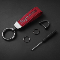 敬平套男个性创意潮牌车载礼品车用装饰女通用钥匙扣钥匙包 翻毛皮潮牌红色车用钥匙扣汽车钥匙扣