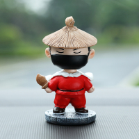 敬平寒江孤影侠客网红汽车摆件车内创意摇头公仔车载车上装饰用品大全 侠客◆红[大漠剑狂]寒江孤影 平挂摆件