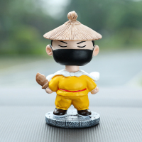 敬平寒江孤影侠客网红汽车摆件车内创意摇头公仔车载车上装饰用品大全 侠客◆黄[大漠剑狂]寒江孤影 平挂摆件