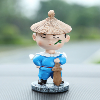 敬平寒江孤影侠客网红汽车摆件车内创意摇头公仔车载车上装饰用品大全 侠客◆蓝[风流剑客]寒江孤影 平挂摆件