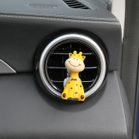 敬平车载香水摆件创意可爱网红小公仔车内空调出风口香薰香氛汽车装饰 鹿校长出风口(送香片) 平挂摆件
