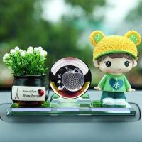 敬平汽车摆件 车载香水用品创意摇头男女娃娃车内饰品摆件个性礼品 平安果+球苹果+呆+彩灯(摇头) 平挂摆件