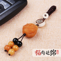 敬平菩提子汽车钥匙扣中国风饰品挂件挂绳手工个性创意菩提根雕刻男女 福寿绵延[心有菩提,福运相随]