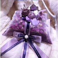 敬平汽车用香薰竹炭包新车载车内可爱摆件香包香袋香囊除甲醛碳包去味 女皇双层款--紫色(送防滑垫) 平挂摆件