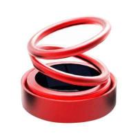 敬平抖音同款太阳能双环悬浮车载香薰自动旋转网红车内饰品香水座摆件 红色(太阳能纯金属款) 收藏送3片香熏 平挂摆件