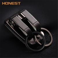 敬平钥匙扣男士可穿皮带挂腰带扣一体钥匙挂圈钥匙汽车扣 BCK2-888(神秘黑色 )车用钥匙扣汽车钥匙扣