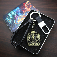 敬平WOW魔兽世界周边汽车用钥匙扣圈挂件炉石守望先锋DOTA2饰品铁礼盒 古铜色联盟标志 印花铁盒汽车钥匙扣