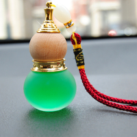 敬平护驹 汽车用品香水挂件 车载香水座 车用挂式精油 葫芦摆件 绿色百合香 平挂摆件