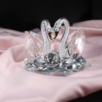 敬平汽车香水座车内饰品车载水晶天鹅摆件装饰女创意车上用品大湖天鹅摆件(白) 平挂摆件