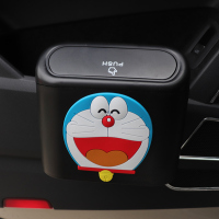 敬平车载垃圾桶卡通汽车前排收纳车上用品汽车内用挂式收纳置物袋车门 哆啦A梦大笑-车门垃圾桶 平